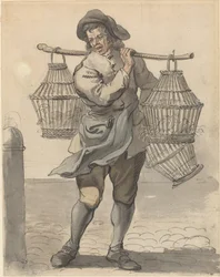 Un vendeur de volaille