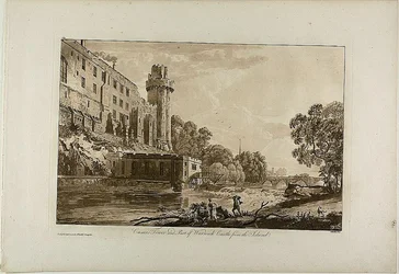 Tour de César et partie du château de Warwick depuis l