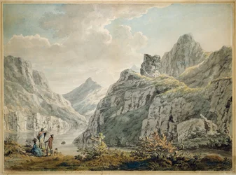 Château de Dolbardarn et lac de Llanberris, 1764