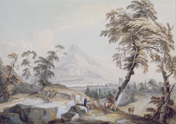 Paysage italianisant avec voyageurs, n°1