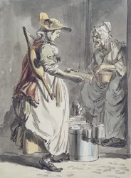 Les cris de Londres : Une laitière, vers 1759