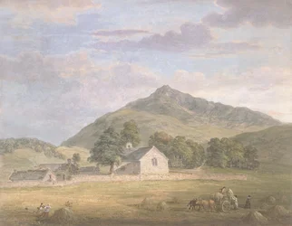 Fenaison à Dolwyddelan sous Moel Siabod, Nord du Pays de Galles, vers 1776-86
