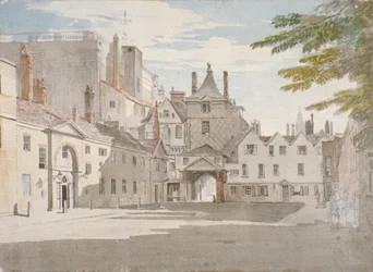 Scotland Yard avec une partie de la Banqueting House, Whitehall, Westminster, Londres, vers 1776