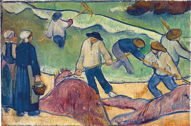 Petit paysage avec des pêcheurs d