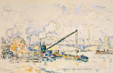 Le Pont Mirabeau. Le tas de sable