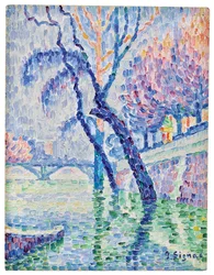 Pont des Arts, inondation, 1930