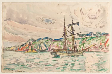 Navires près de la rivière Trieux