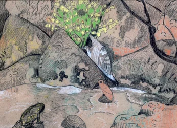 Paysage avec un oiseau et un crapaud, vers 1883-1927