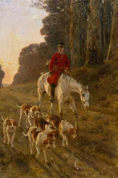 Un chasseur avec ses chiens
