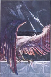 Ariel en harpie, illustration de La Tempête, 1908