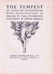 Conception de la page de titre, illustration de La Tempête, 1908