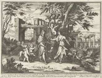 Procris et Céphale déguisé (série: Représentations mythologiques dans des paysages)