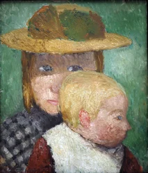 Enfants au soleil, vers 1903 (tempera sur carton)