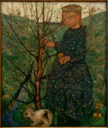 Enfant avec lapin