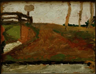 Paysage de lande avec pont