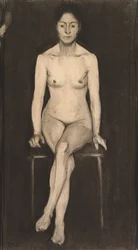 Nu Féminin Assis Autoportrait, vers 1899