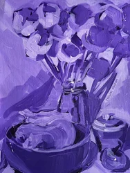 Nature morte florale violette