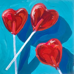 Sucettes « Sweet Red Heart »