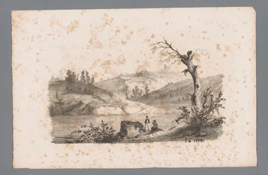 Paysage vallonné avec rivière (Principes de paysages)