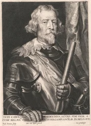 Dom Carolus de Columna a Cons. Stat. Prim. a Cubic. Reg. Matis. Cath. Magister Campi. Gnalis. in. Belg. Etc