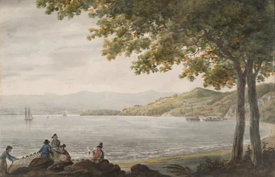 Pêcheurs de Shad sur la Rive de la Rivière Hudson, 1811-vers 1813