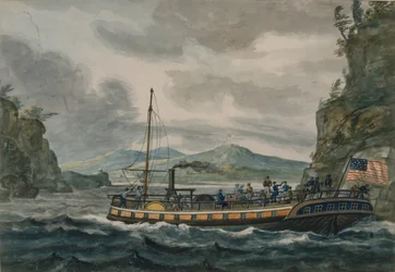 Voyage en bateau à vapeur sur le fleuve Hudson, 1811-ca.1813