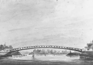 Le pont supérieur sur le Schuylkill, Philadelphie—Lemon Hill en arrière-plan, 1811-env. 1813