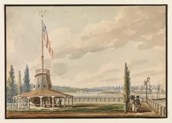 Première vue de New York par le voyageur - La batterie et Flagstaff