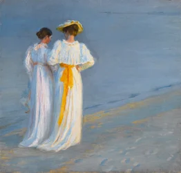 Anna Ancher et Marie Krøyer sur la plage de Skagen