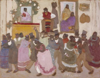 Gens qui dansent : Candombe, vers 1920 (huile sur carton)