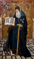 Saint Antoine Abbé (tempera sur bois)