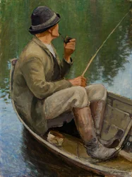 Homme pêchant