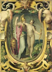 Vénus et Minerve, vers 1590 (huile sur cuivre)