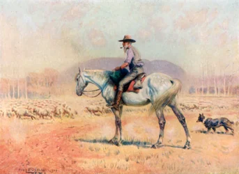 Un conducteur de moutons
