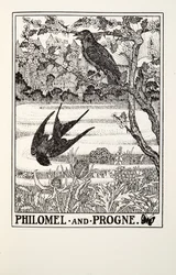 Philomèle et Progne, des Fables de Fontaine, pub. 1905