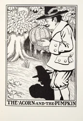 Le Gland et la Citrouille, des Fables de Fontaine, pub. 1905
