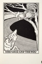 Le Coq et le Renard, tiré des Fables de La Fontaine, publié en 1905