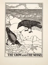 Le Corbeau et la Moule, tiré de Cent fables d
