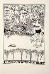 Le Dragon à plusieurs têtes, des Fables de Fontaine, pub. 1905