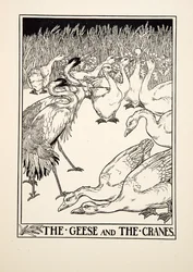 Les Oies et les Grues, de Cent Fables d