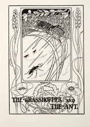 La Cigale et la Fourmi, des Fables de Fontaine, pub. 1905