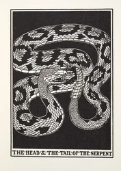 La Tête et la Queue du serpent, tiré des Fables de Fontaine, publié en 1905