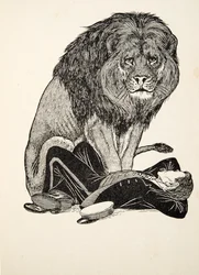 Le lion et son gardien, de Cent anecdotes d