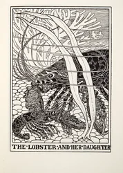 La Langouste et sa Fille, des Fables de Fontaine, pub. 1905