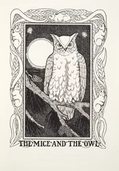Les Souris et la Chouette, des Fables de Fontaine, pub. 1905