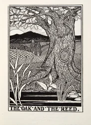 Le Chêne et le Roseau, des Fables de La Fontaine, pub. 1905