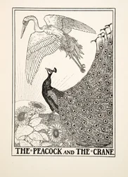 Le Paon et la Grue, de Cent Fables d