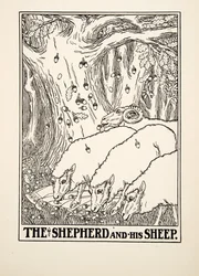 Le berger et ses moutons, de Cent fables d