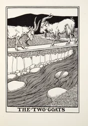Les Deux Chèvres, des Fables de Fontaine, pub. 1905