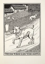 Le Chien aux Oreilles coupées, des Fables de Fontaine, pub. 1905